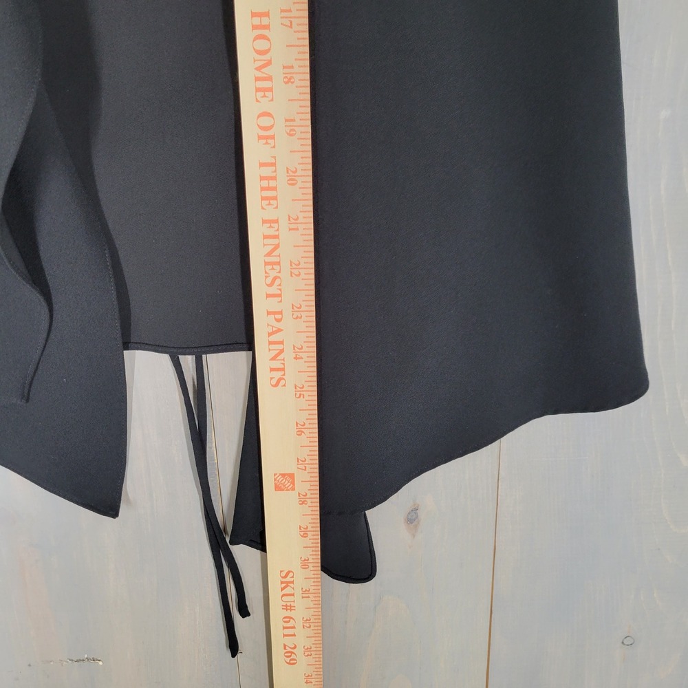 Zara Woman Vest Women Small Black Open Front Drape Waterfall Tie Back Sleeveless - Picture 8 of 8